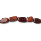 9x8-12x7mm Red Tiger's Eye plain oval nugget beads 13.5 inch 31 pieces - The Bead Traders