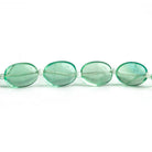 9x8mm-11x10mm Fluorite Plain Oval Beads 6 inch 13 pieces - The Bead Traders