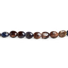 9x8mm Bloodshot Iolite Plain Ovals 15 inch 44 beads - The Bead Traders