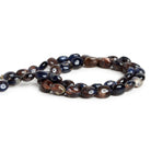 9x8mm Bloodshot Iolite Plain Ovals 15 inch 44 beads - The Bead Traders