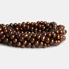 9x8mm Dark Copper Baroque Pearls 16 inch 53 beads - The Bead Traders