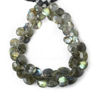 9x9-12x12mm Labradorite Faceted Heart Beads 8 inch 47 pieces - The Bead Traders