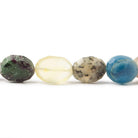 9x9-12x9mm Paradise Multi Gemstone Beads Faceted Ovals, 14" length, 32 pieces - The Bead Traders