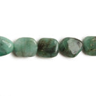 9x9-13x9mm Brazilian Emerald plain nugget beads 9 inch 18 pieces - The Bead Traders