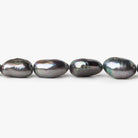 9x9-9x11mm Peacock Grey straight drilled Baroque Freshwater Pearls 16 inch 30 pieces - The Bead Traders