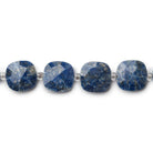 9x9mm Lapis Lazuli faceted pillow beads 14 inch 33 pieces - The Bead Traders
