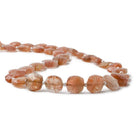 9x9mm Sunstone faceted pillow beads 14 inch 33 pieces - The Bead Traders