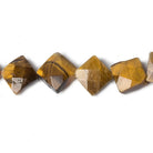 9x9mm Tiger's Eye faceted Square beads 15 inch 35 pieces - The Bead Traders