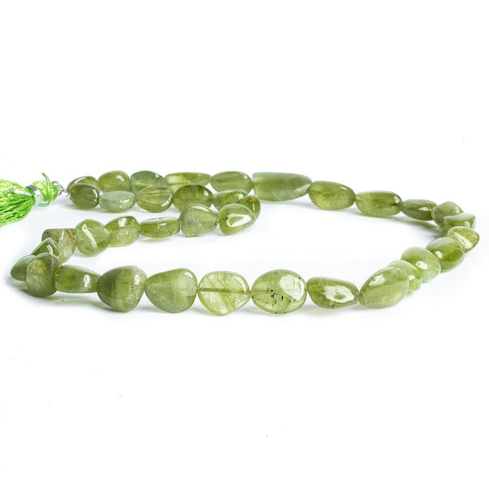 Afghani Peridot Plain Nugget Beads 14 inch 35 pieces - The Bead Traders