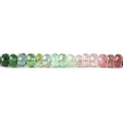 Afghani Tourmaline faceted rondelles 14 inch 113 beads 5mm - The Bead Traders