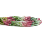 Afghani Tourmaline Faceted Rondelles 14 inch 180 beads - The Bead Traders