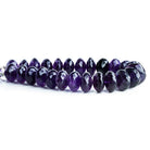 African Amethyst Faceted Rondelle Beads 8 inch 25 pieces - The Bead Traders