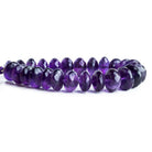 African Amethyst Faceted Rondelle Beads 8 inch 25 pieces - The Bead Traders