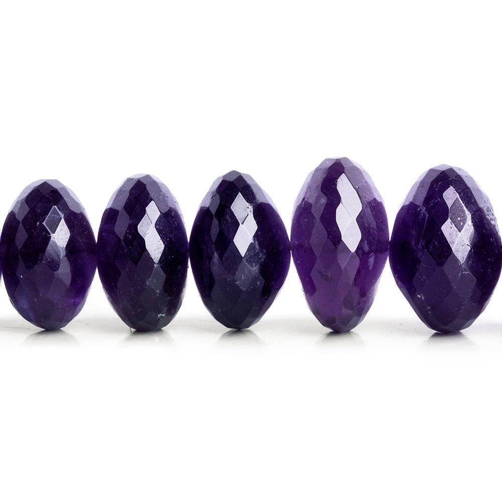 African Amethyst Faceted Rondelle Beads 8 inch 25 pieces - The Bead Traders