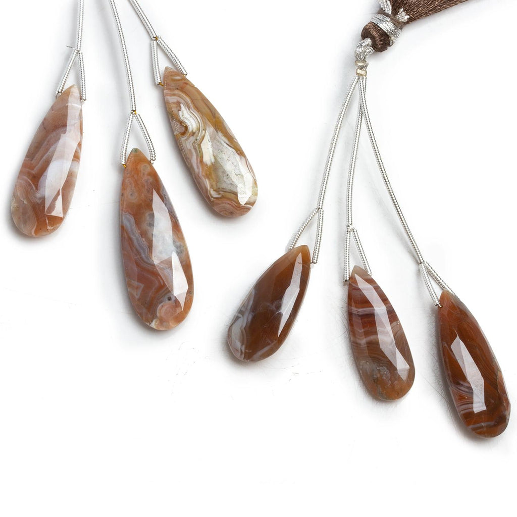 Agate Faceted Pear Focal Bead 3 Pieces - The Bead Traders