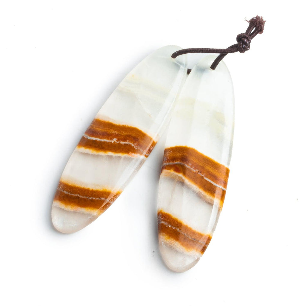 Agate Matched Oval Pendants Set of 2 - The Bead Traders