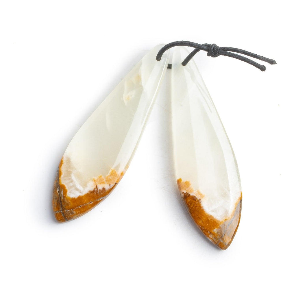 Agate Matched Shield Drop Pendants Set of 2 - The Bead Traders