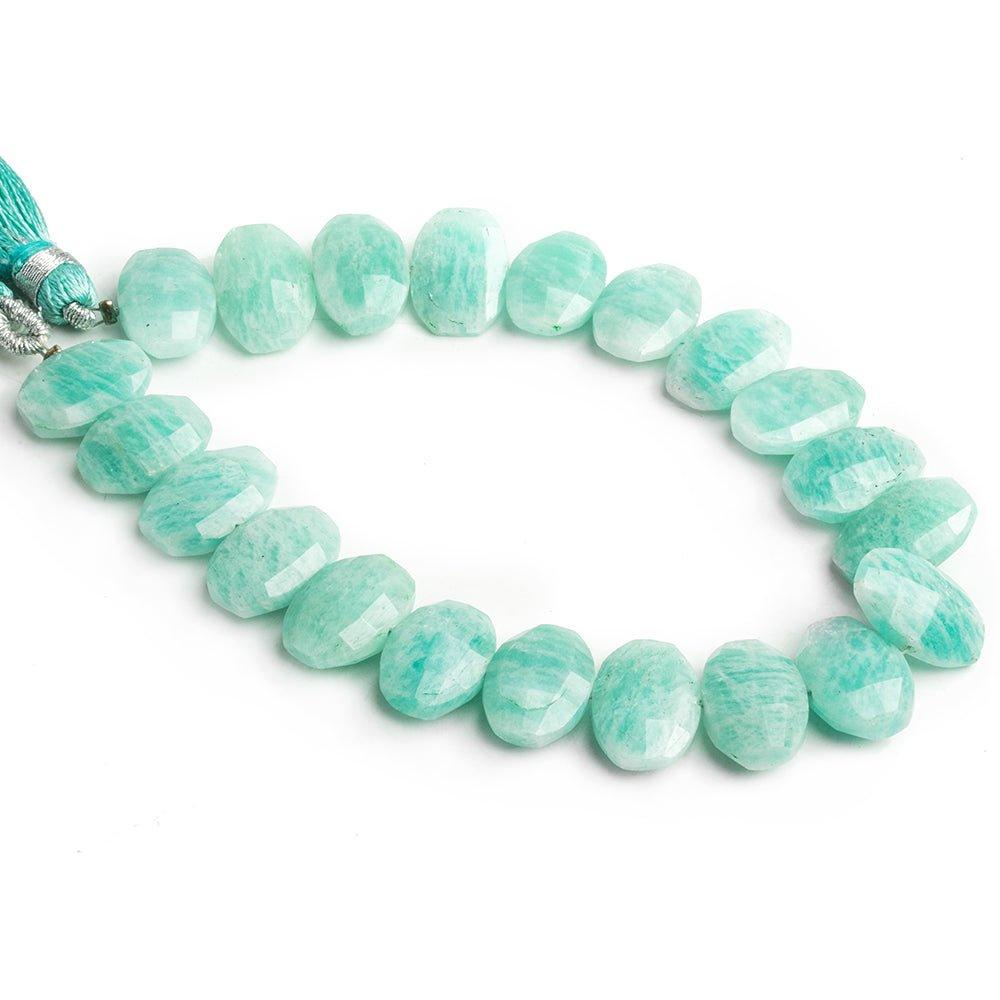 Amazonite Faceted Cushion Beads 8 inch 21 pieces - The Bead Traders