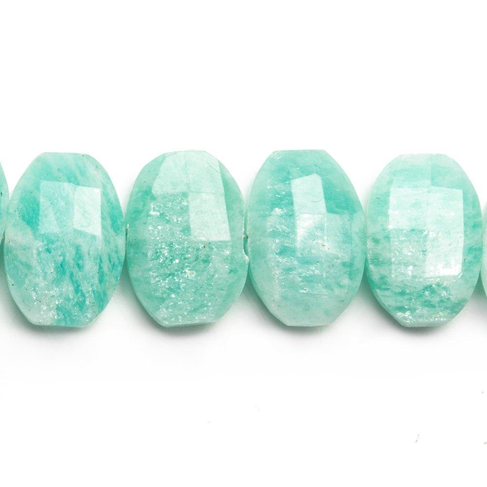 Amazonite Faceted Cushion Beads 8 inch 21 pieces - The Bead Traders