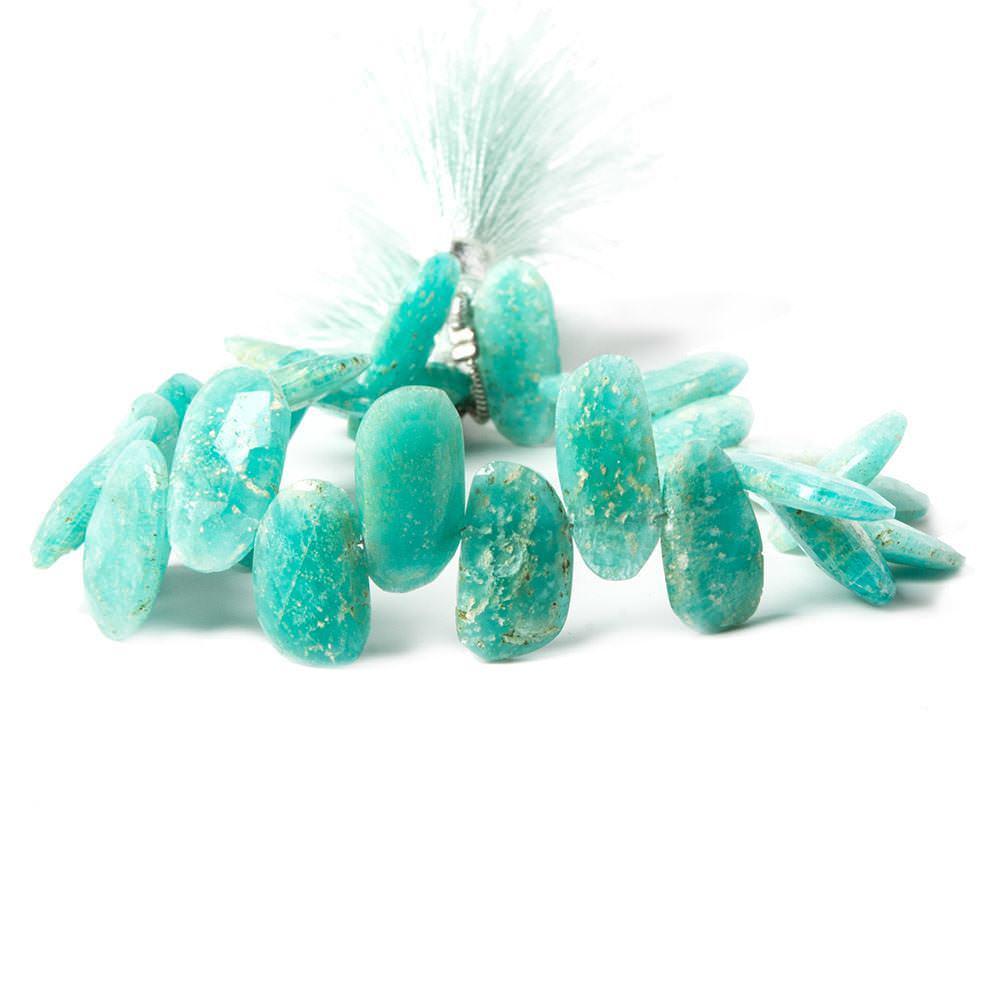 Amazonite Faceted Freeform Beads 8 inch 23 pieces - The Bead Traders