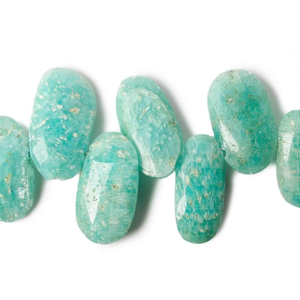 Amazonite Faceted Freeform Beads 8 inch 31 pieces - The Bead Traders