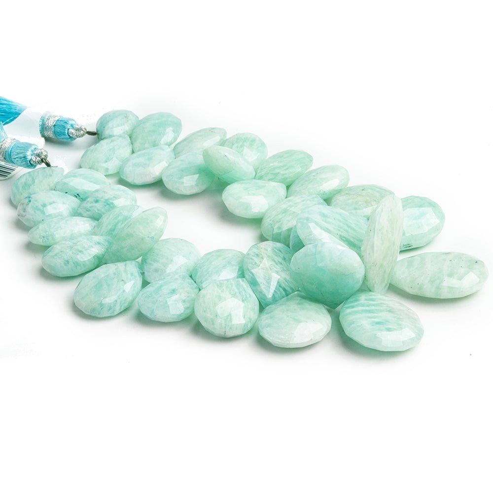 Amazonite Faceted Pear Beads 8 inch 35 pieces - The Bead Traders