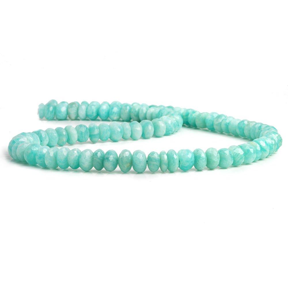Amazonite Faceted Rondelle Beads 14 inch 95 pieces - The Bead Traders