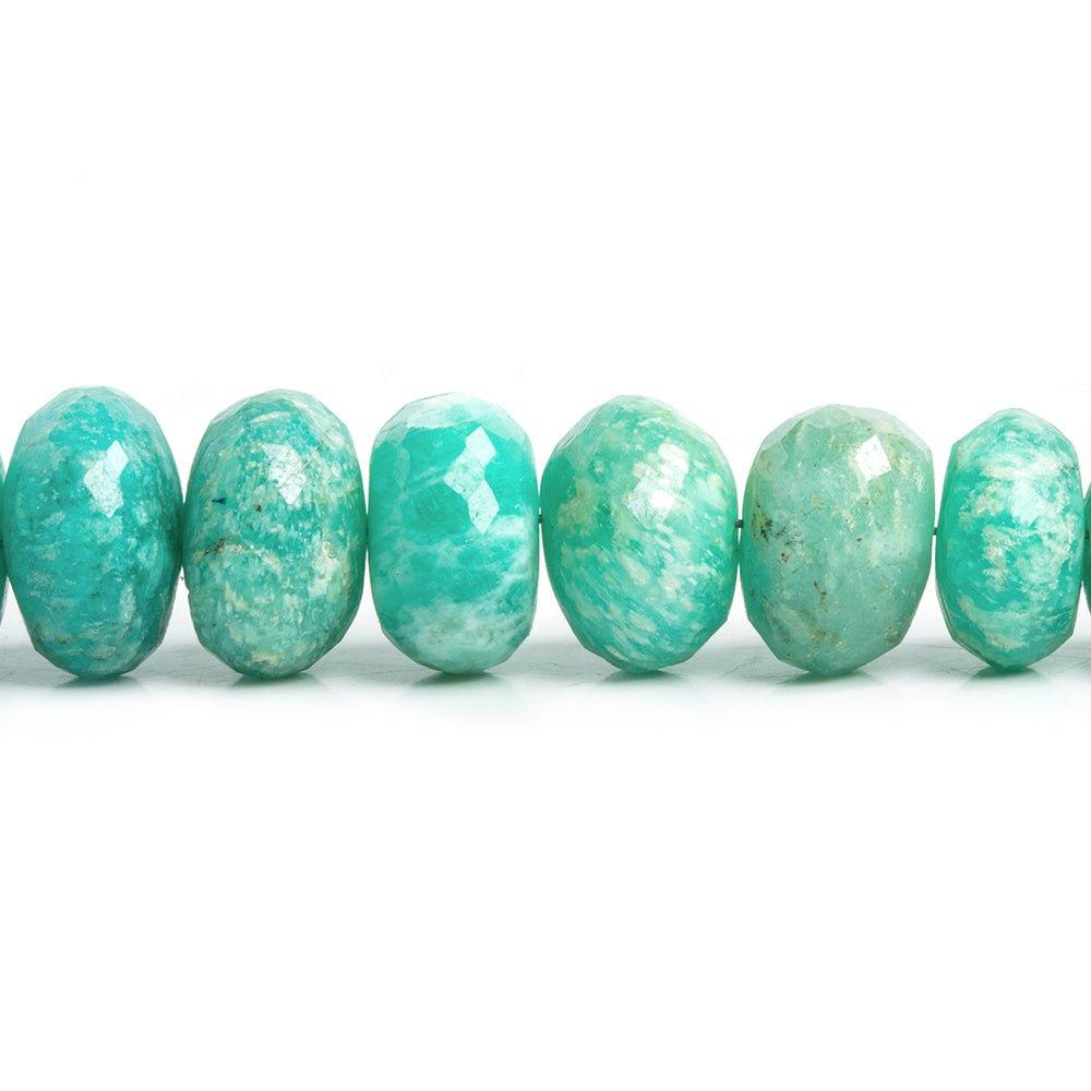 Amazonite Faceted Rondelle Beads 16 inch 75 pieces - The Bead Traders