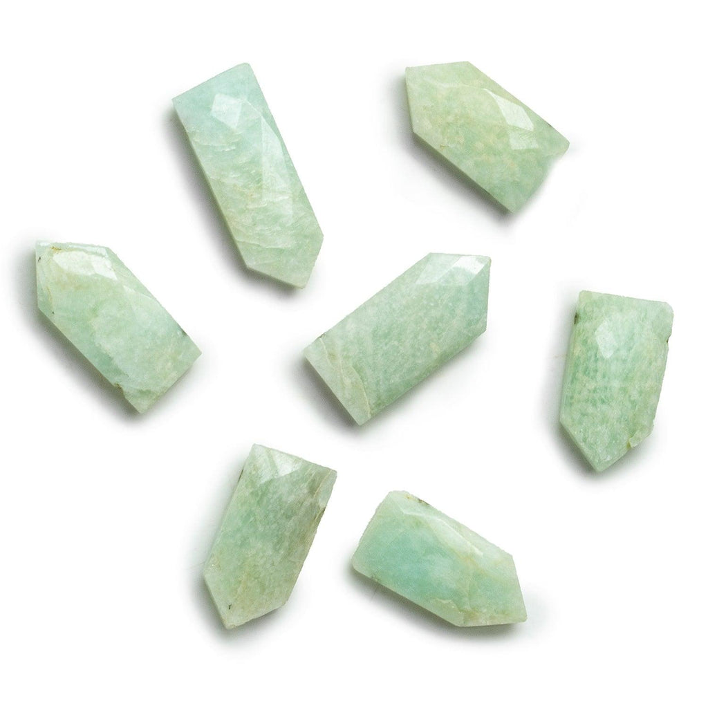 Amazonite Faceted Shield Focal Bead 1 Piece - The Bead Traders