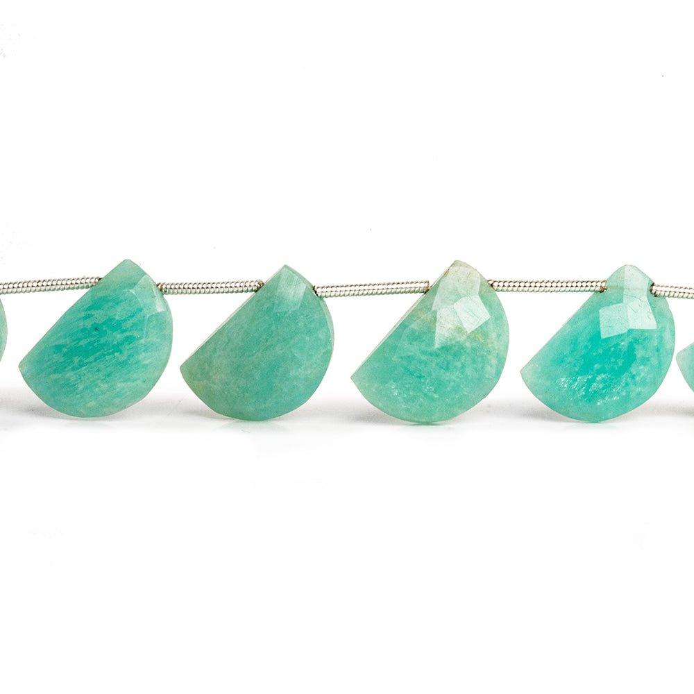 Amazonite Half Moon Beads 8 inch 13 pieces - The Bead Traders