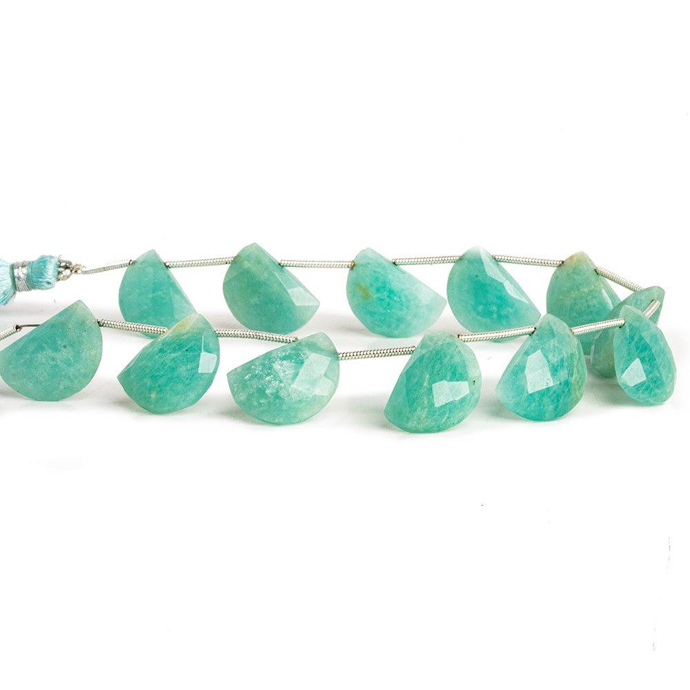 Amazonite Half Moon Beads 8 inch 13 pieces - The Bead Traders