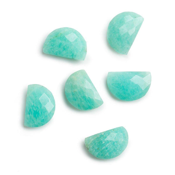 Amazonite Half Moon Focal Beads - Set of 2