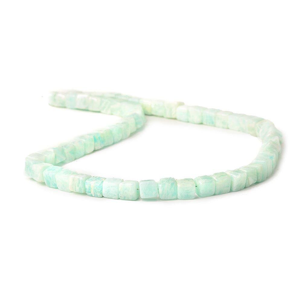 Amazonite plain cube beads 15.5 inch 63 pieces 4x4mm - 6x6mm - The Bead Traders