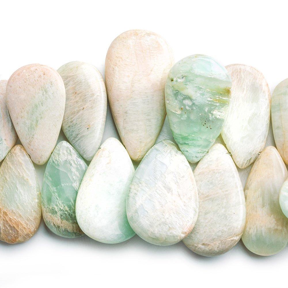 Amazonite Plain Pear Beads 8 inch 30 pieces - The Bead Traders