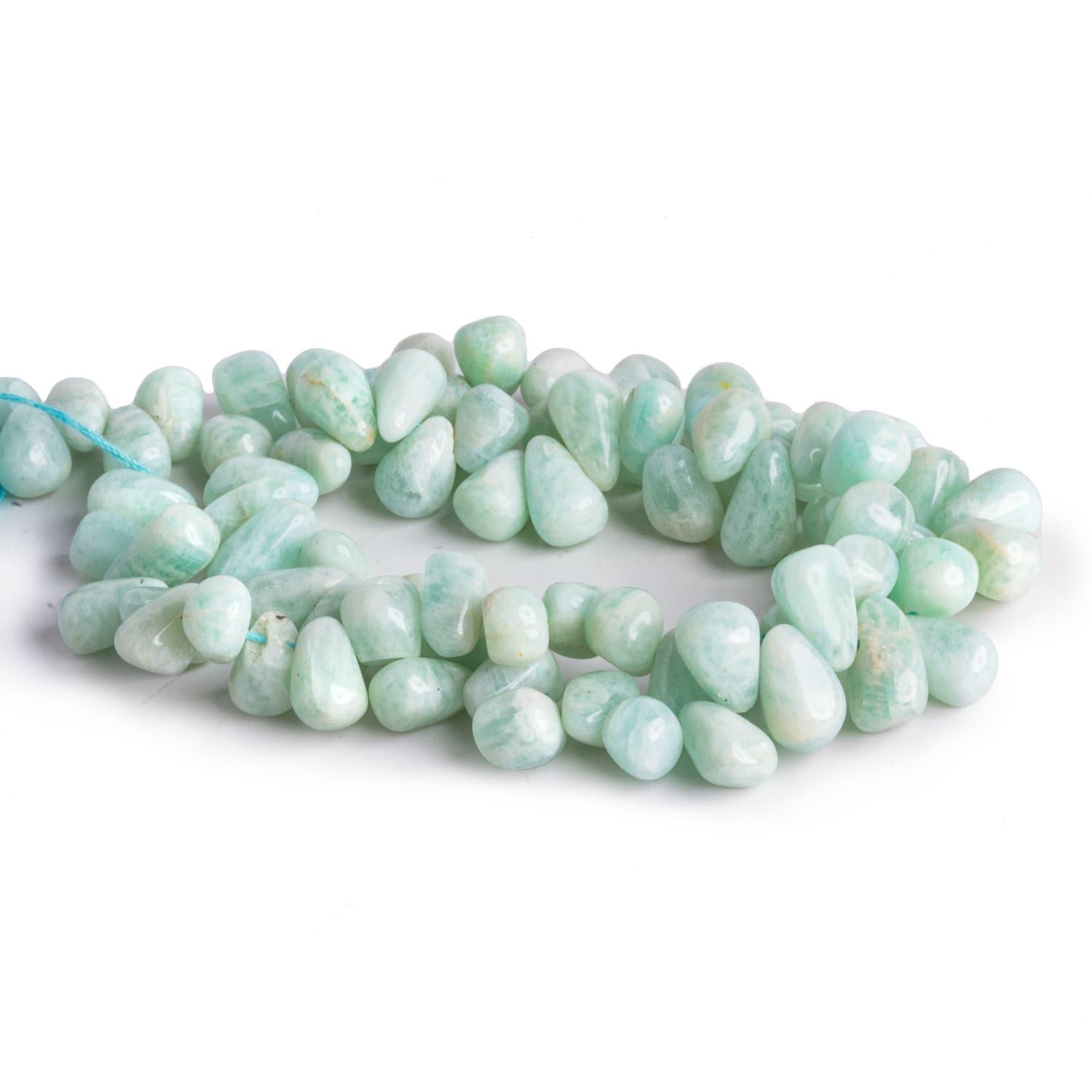 Amazonite Plain Teardrops 12 inch 75 beads - The Bead Traders