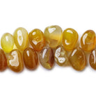 Amber Agate Top Drilled Plain Nugget Beads 13 inch 44 pieces - The Bead Traders