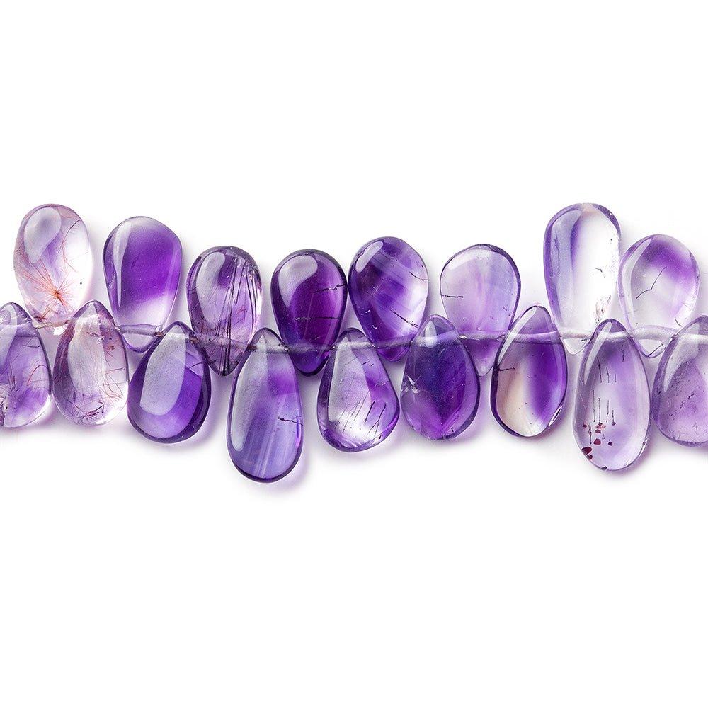 Amethyst Beads Plain 8x6mm Pears, 58 pieces - The Bead Traders