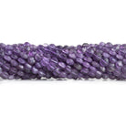 Amethyst checkerboard calibrated faceted coins 12 inch 85 pieces - The Bead Traders