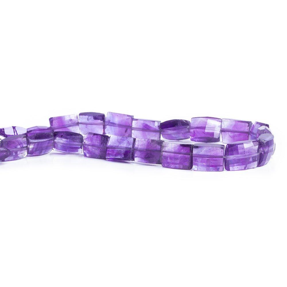 Amethyst Checkerboard Faceted Rectangle Beads 8 inch 22 pieces - The Bead Traders
