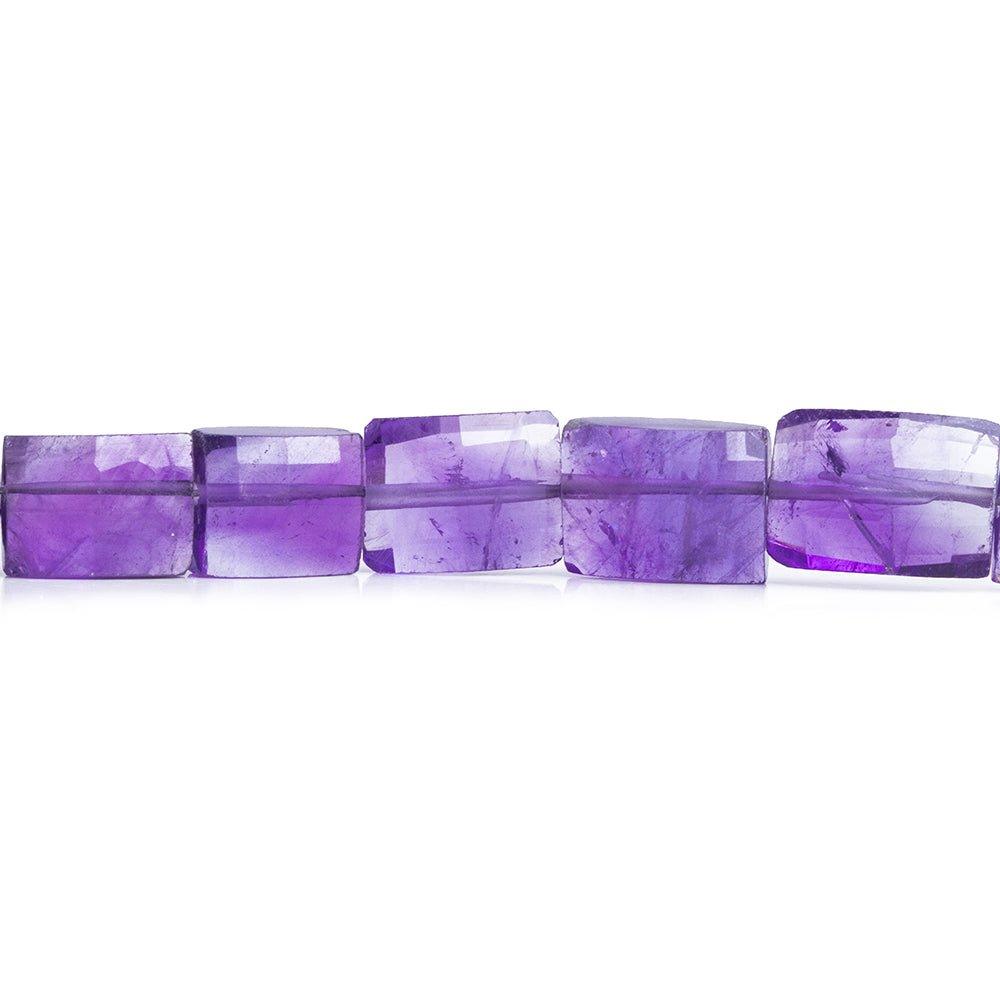 Amethyst Checkerboard Faceted Rectangle Beads 8 inch 22 pieces - The Bead Traders