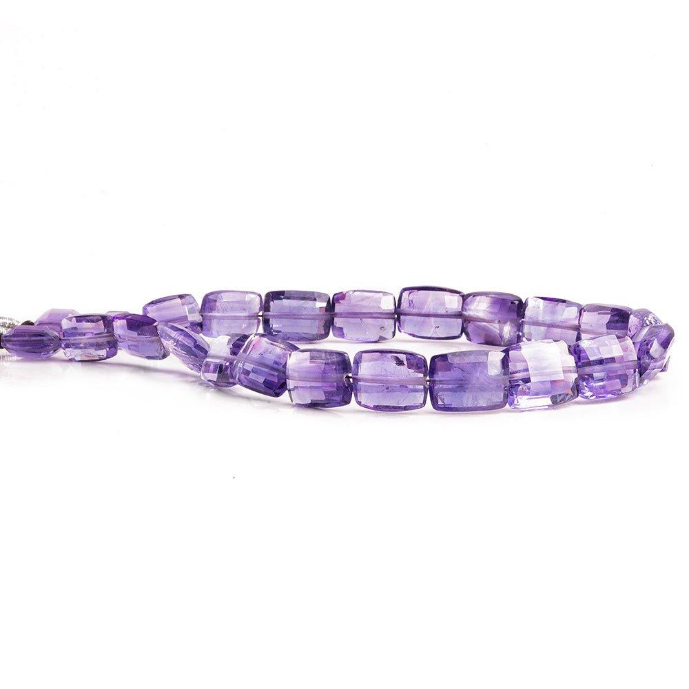 Amethyst Checkerboard Faceted Rectangle Beads 8.5 inch 22 pieces - The Bead Traders