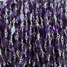 Amethyst Diamond Silver Plated Chain by the Foot 21 pieces - The Bead Traders