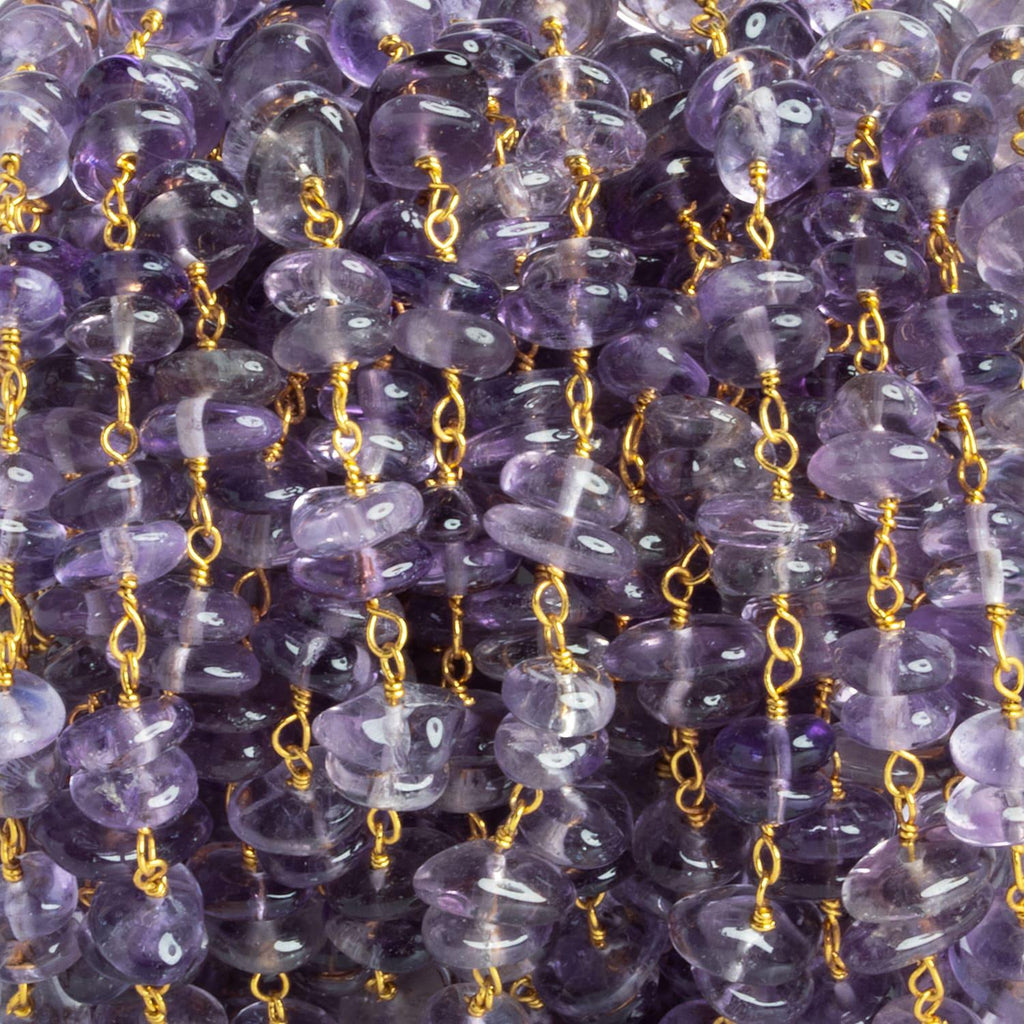 Amethyst Double Nugget Gold Chain 58 pieces - The Bead Traders