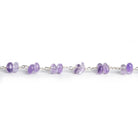 Amethyst Double Nugget Silver Chain 58 pieces - The Bead Traders