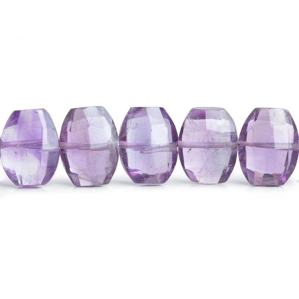 Amethyst Faceted Cushion Beads 6 inch 17 pieces - The Bead Traders