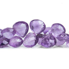 Amethyst Faceted Heart Beads 8 inch 45 pieces - The Bead Traders