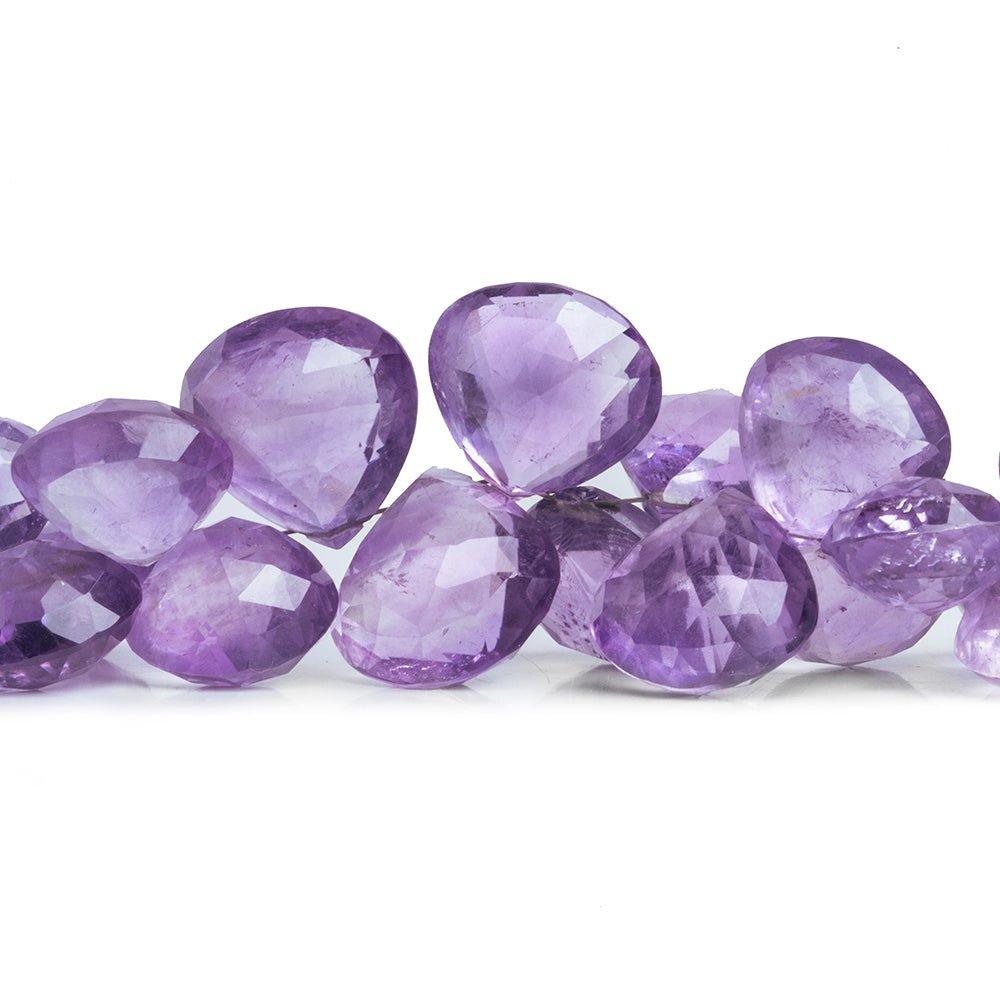 Amethyst Faceted Heart Beads 8 inch 45 pieces - The Bead Traders
