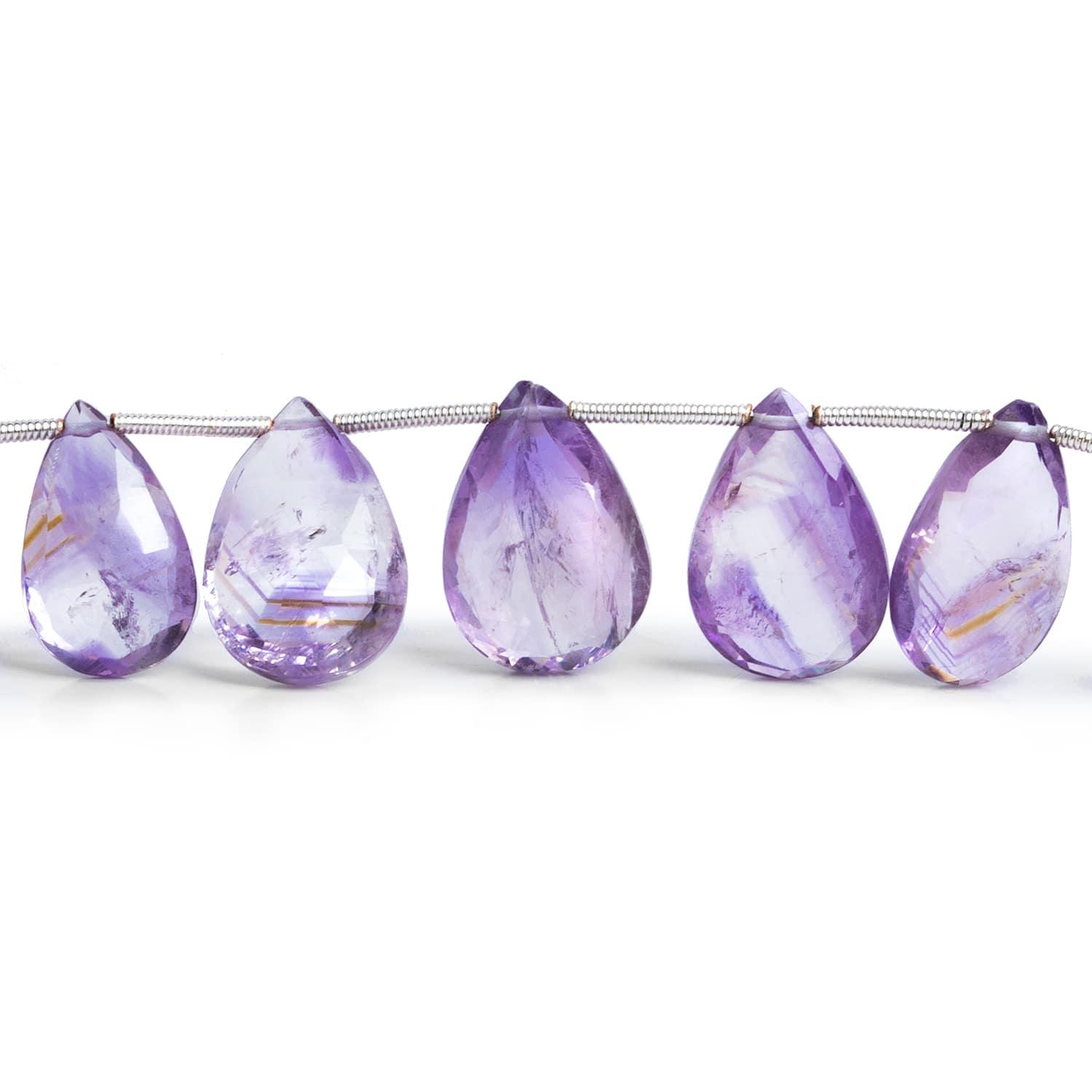 Amethyst Faceted Pear Beads 8 inch 15 pieces - The Bead Traders