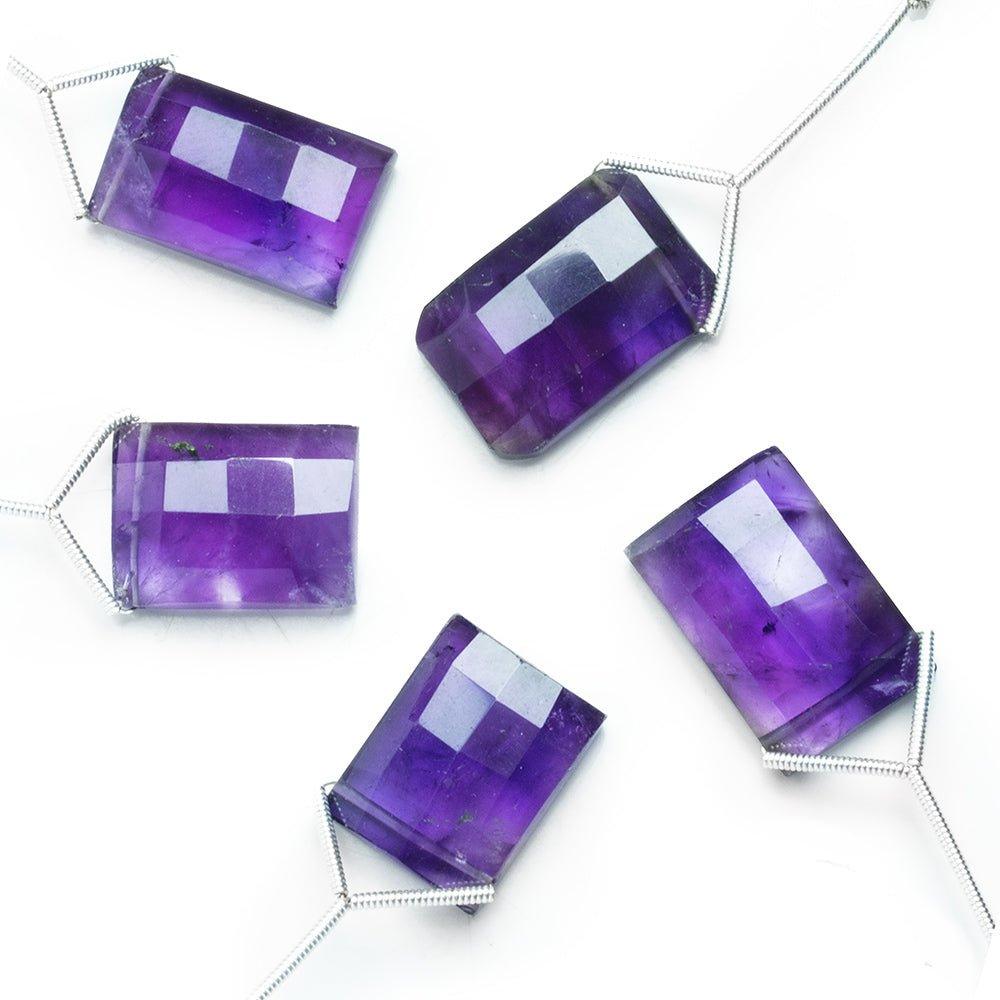 Amethyst Faceted Rectangle Focal Bead 1 Piece - The Bead Traders