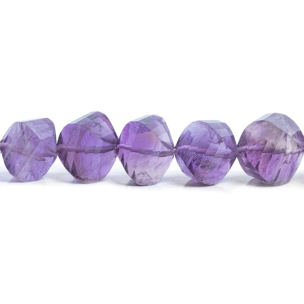 Amethyst Faceted Twist Beads 8 inch 20 pieces - The Bead Traders